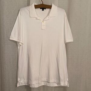 Kirkland L Signature Cotton White Short Sleeve Polo